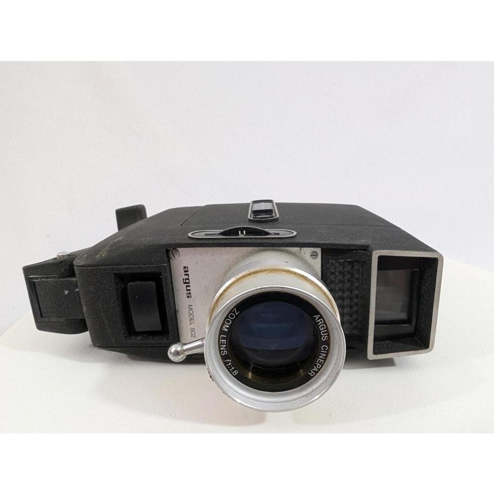 Vintage Argus Model 802 Super 8 Movie Camera with Cinepar Zoom Lens & Case